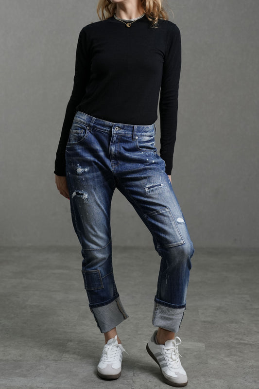 Blue High-Stretch Slim Fit Jeans