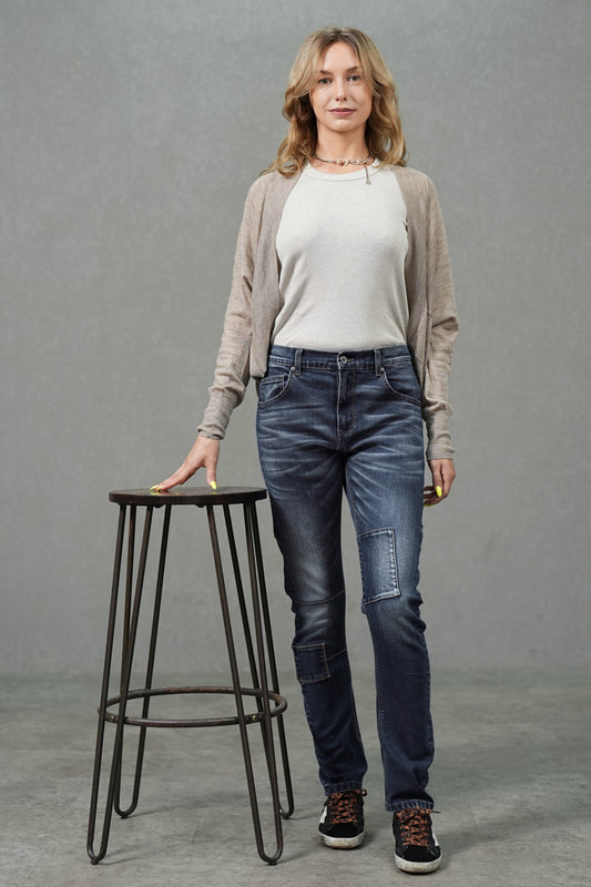 Blue Mid-Stretch Slim Fit Jeans