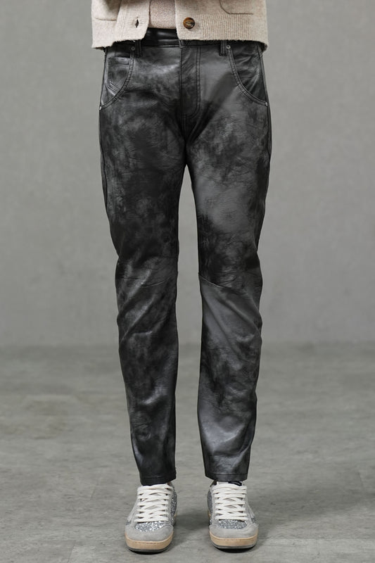 Black High-Stretch Coated Slim Fit Jeans