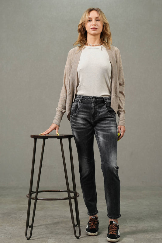 Black Mid-Stretch Slim Fit Jeans