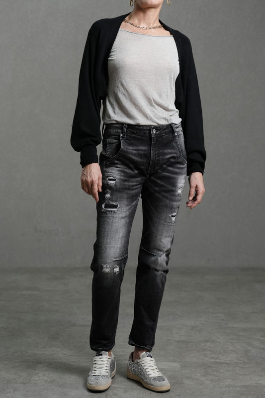 Black Mid-Stretch Slim Fit Jeans