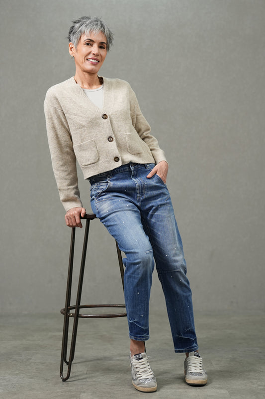 Blue Mid-Stretch Slim Fit Jeans