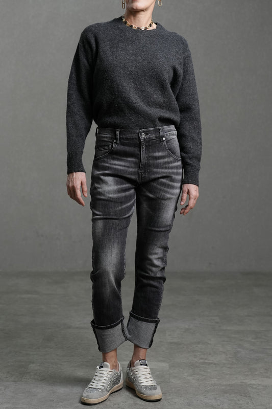 Black Mid-Stretch Slim Fit Jeans