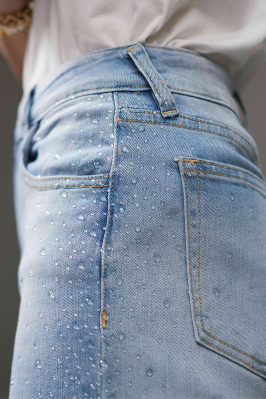 Light Blue Wash Straight-Leg Jeans