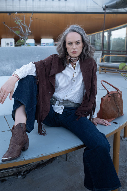 Indigo Low-Stretch Wide Leg Jeans